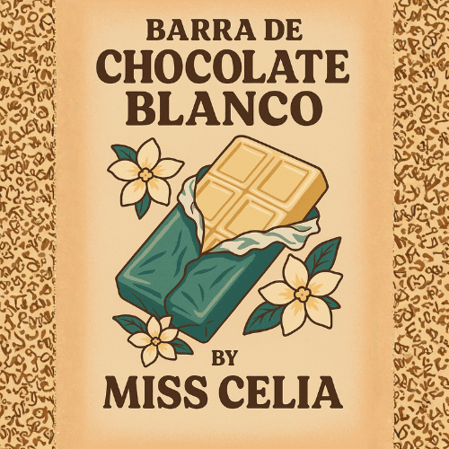 Barra de chocolate blanco by Miss Celia Barra de chocolate blanco by Miss Celia