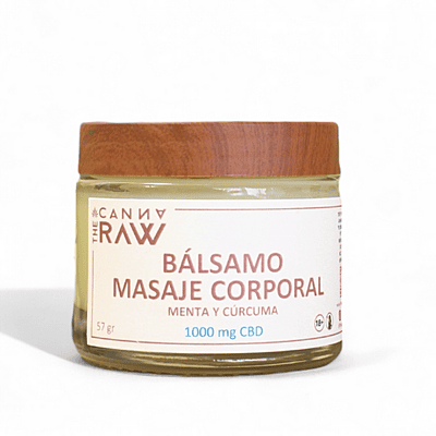 The Canna Raw Bálsamo masaje corporal de hemp, menta y cúrcuma