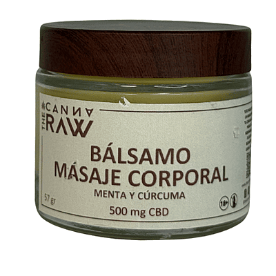 The Canna Raw Bálsamo masaje corporal de hemp, menta y cúrcuma