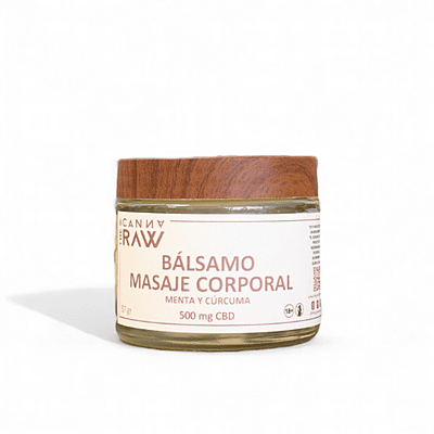 The Canna Raw Bálsamo masaje corporal de hemp, menta y cúrcuma