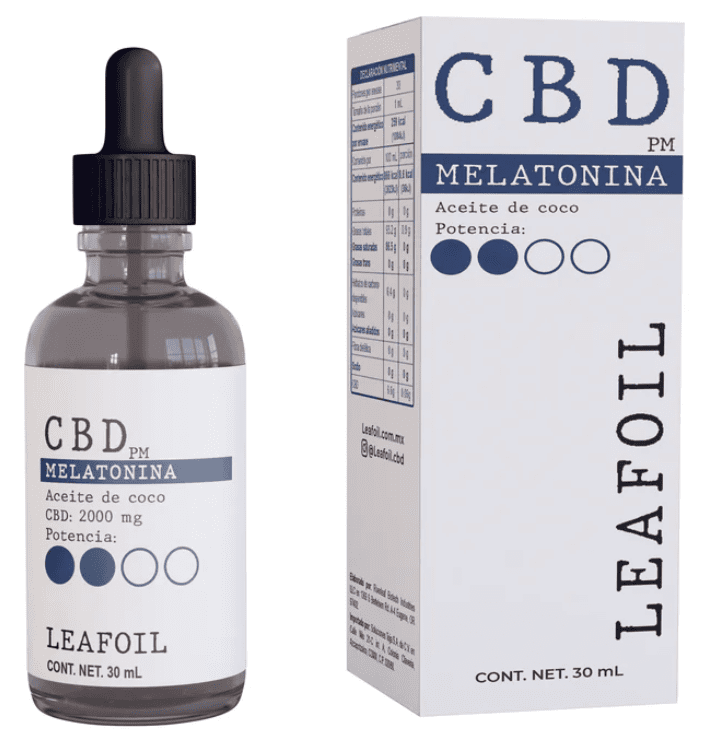 Aceite de CBD Leaf Oil PM Melatonina 2000 mg