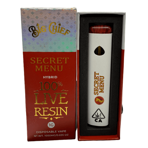 Big Chief Live Resin Vape Pen Desechable Secret Menu
