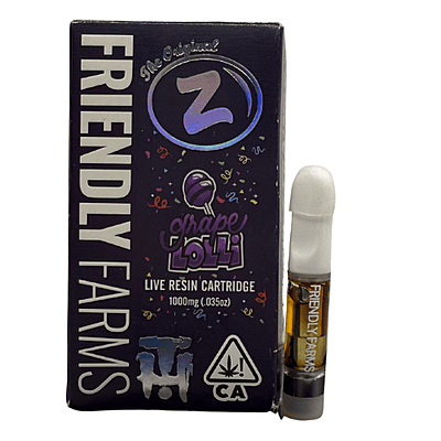 Friendly Farms Live resin Cart Grape Lolli