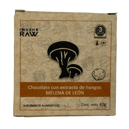 Mush Raw Chocolate con extracto de hongos Melena de León Mush Raw Chocolate con extracto de hongos Melena de León