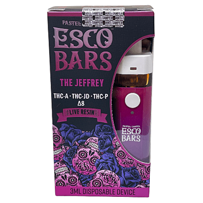Esco Bars Live Resin vape desechable Delta 8, THC-A, THC-B, THC-P The Jeffrey