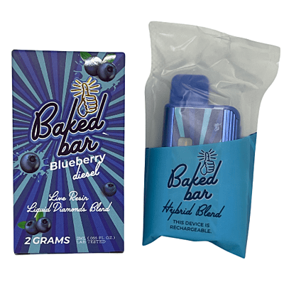 Baked bar vape live resin liquid diamonds blend Blueberry Diesel