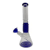 Bong mediano color Azul doble filtro