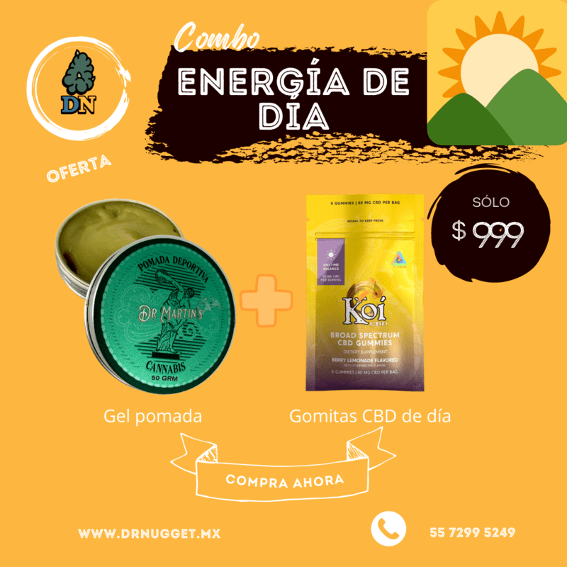 Paquete energía de día para dolor muscular, depresión y enfoque