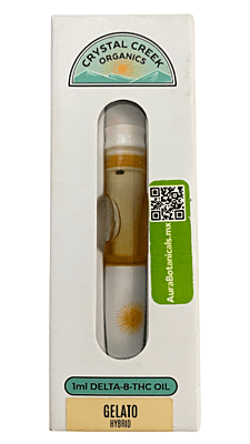Cartuchos de vape Delta-8 Gelato crystal Creek Organics