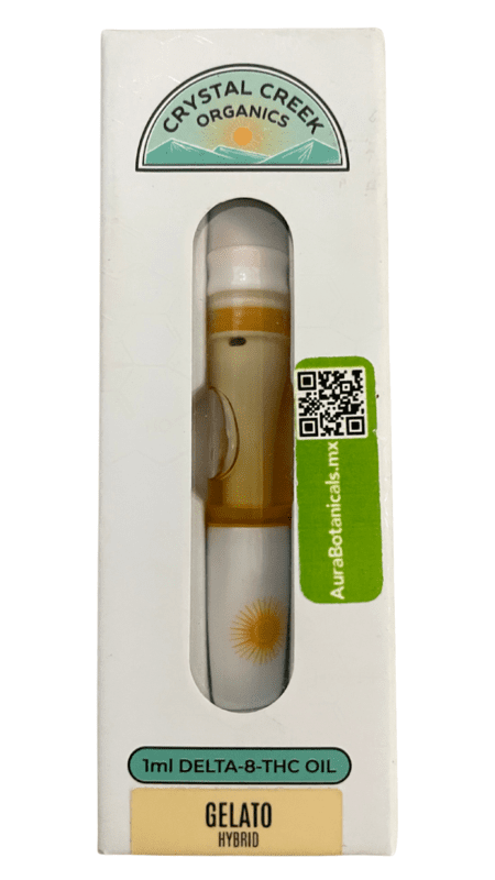 Cartuchos de vape Delta-8 Gelato crystal Creek Organics