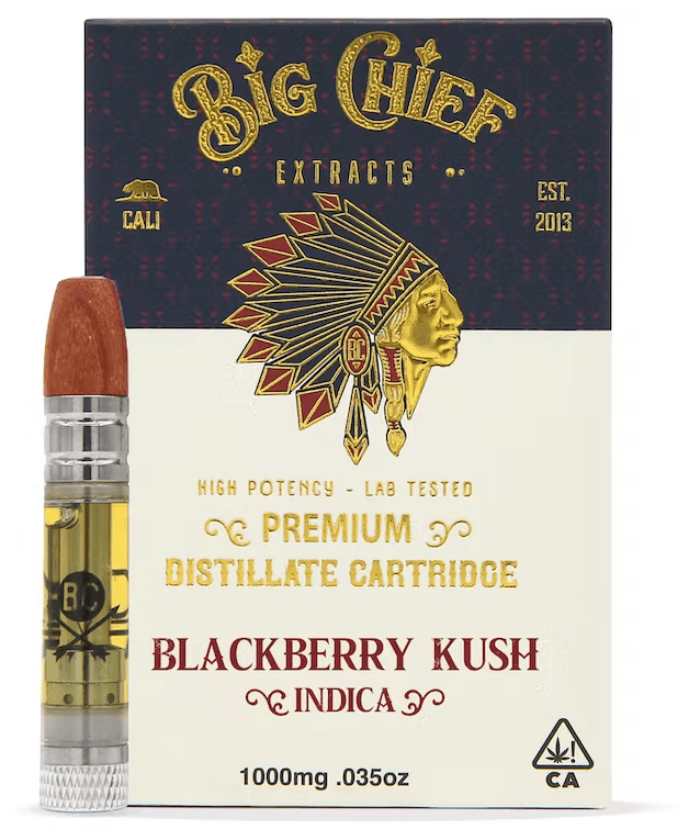 Big Chief THC Cartucho 1G - Blackberry Kush