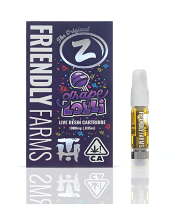 Friendly Farms Live resin Cart Grape Lolli