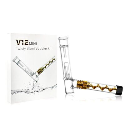 HW Mini Twisty Blunt Glass Bubbler Kit