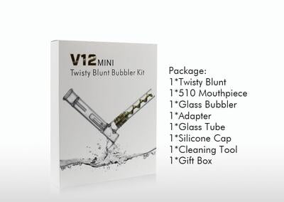 HW Mini Twisty Blunt Glass Bubbler Kit