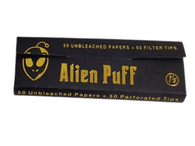 Alien Puff unbleached slow burn tamaño 1 1/4 Papel de liar con filtros