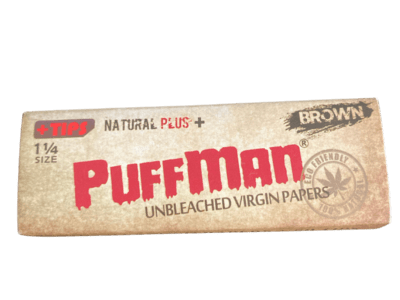 Puffman Unbleached virgin paper slow burn tamaño 1 1/4 Papel de liar con filtros