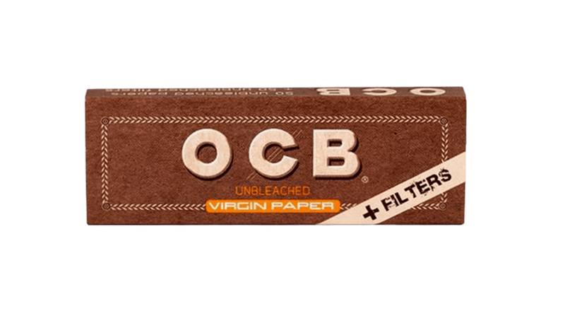 OCB Unbleached Virgin Paper Tamaño 1 1/4 Papel de liar con filtros