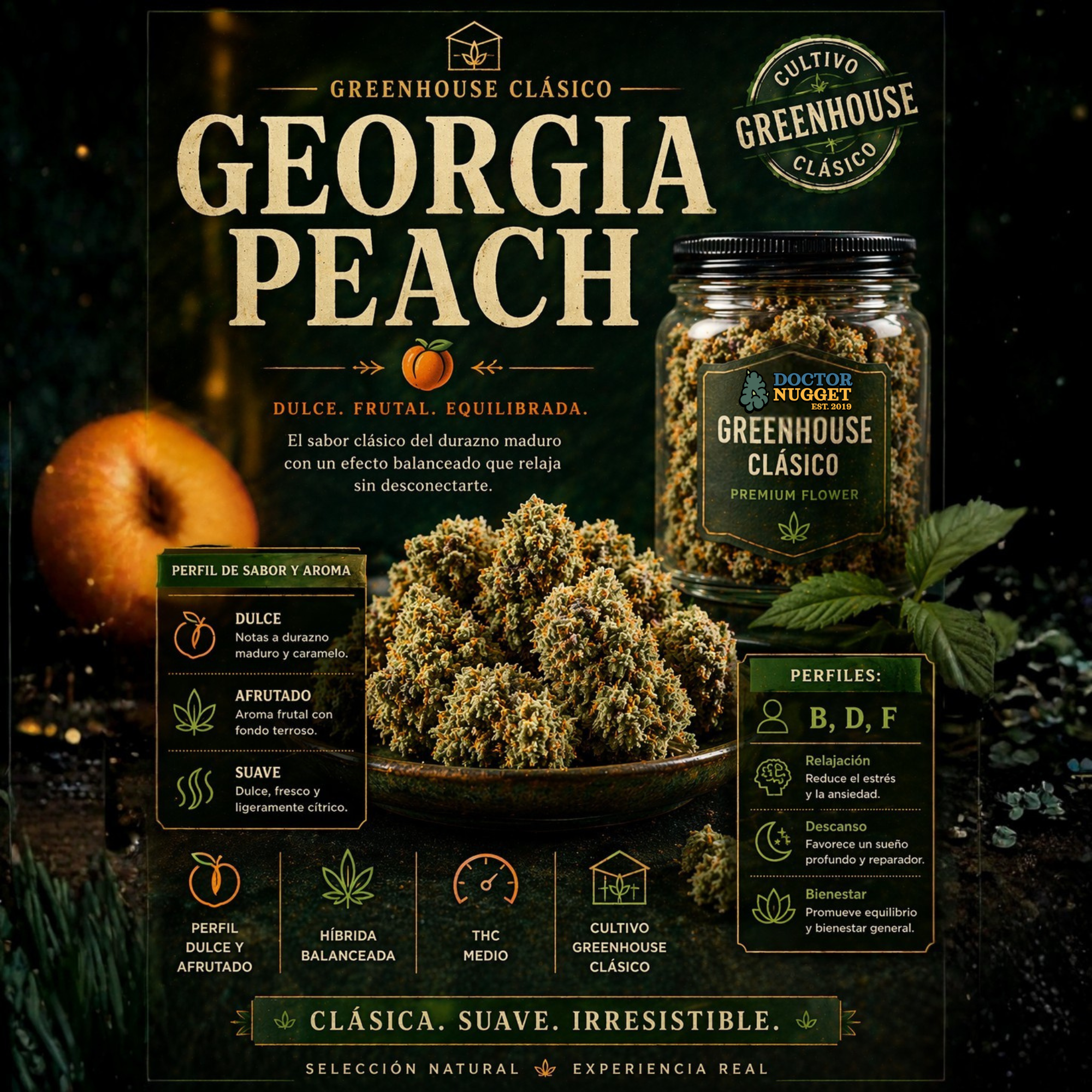 Dr. Nugget Georgia Peach THC Flor